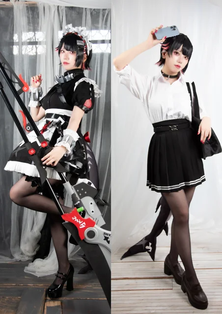 Ellen Joe写真集の公開サンプル：メイド衣装と制服