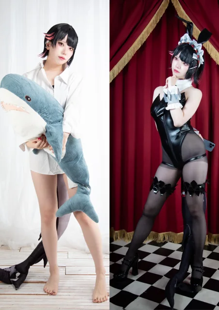 Ellen Joe写真集の公開サンプル：白いシャツとバニー衣装
